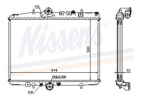 Radiator, engine cooling 61295A Nissens