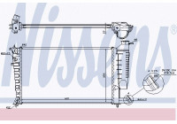 Radiator, engine cooling 61313A Nissens