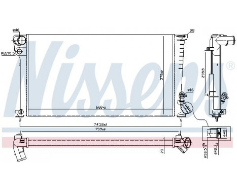 Radiator, engine cooling 61315 Nissens