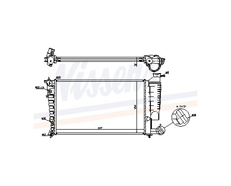 Radiator, engine cooling 61316A Nissens