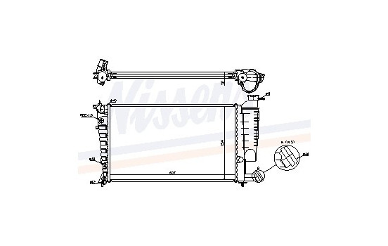 Radiator, engine cooling 61316A Nissens