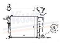 Radiator, engine cooling 61335A Nissens