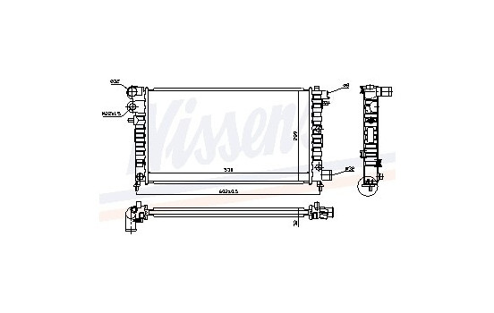 Radiator, engine cooling 61346 Nissens