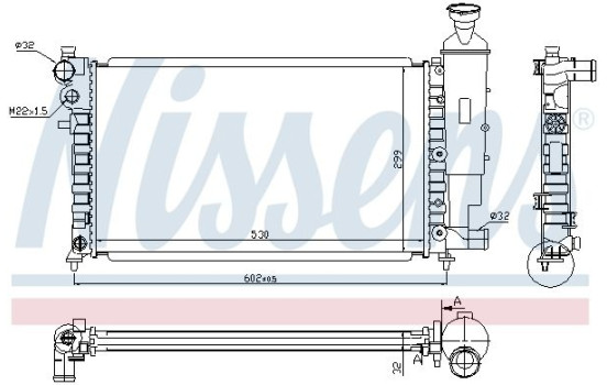 Radiator, engine cooling 61347 Nissens, Image 2