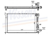 Radiator, engine cooling 61349A Nissens