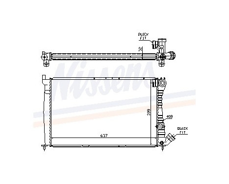Radiator, engine cooling 61349A Nissens