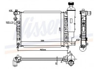 Radiator, engine cooling 61358 Nissens