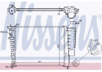 Radiator, engine cooling 613671 Nissens