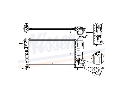 Radiator, engine cooling 61379 Nissens