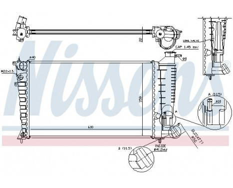 Radiator, engine cooling 61379 Nissens, Image 2