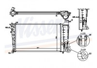 Radiator, engine cooling 61380A Nissens