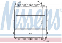 Radiator, engine cooling 61450 Nissens