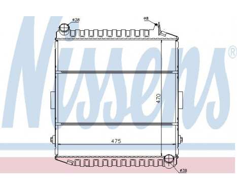 Radiator, engine cooling 61450 Nissens