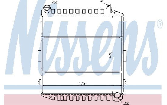 Radiator, engine cooling 61450 Nissens