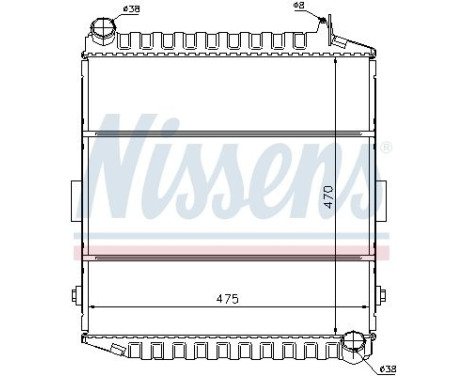 Radiator, engine cooling 61450 Nissens, Image 2