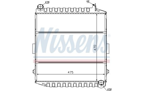Radiator, engine cooling 61450 Nissens, Image 2
