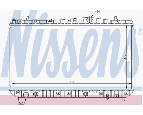 Radiator, engine cooling 61634 Nissens