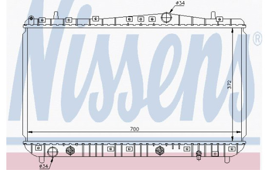 Radiator, engine cooling 61634 Nissens