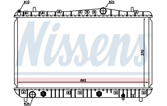 Radiator, engine cooling 61634 Nissens, Image 2