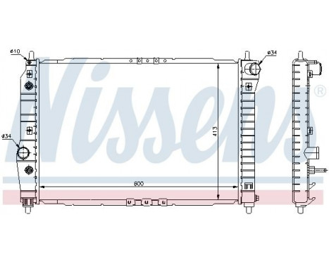 Radiator, engine cooling 61637 Nissens, Image 2