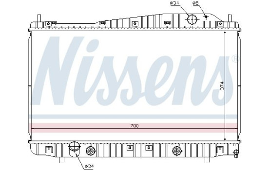 Radiator, engine cooling 61639 Nissens
