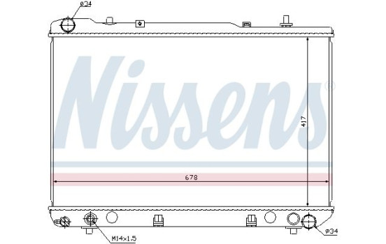 Radiator, engine cooling 61640 Nissens, Image 2