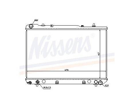 Radiator, engine cooling 61640 Nissens