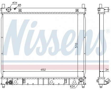 Radiator, engine cooling 61642 Nissens