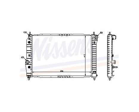 Radiator, engine cooling 61645 Nissens