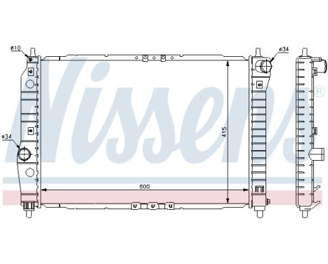 Radiator, engine cooling 61645 Nissens, Image 2