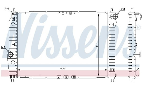 Radiator, engine cooling 61645 Nissens, Image 2