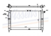 Radiator, engine cooling 61651A Nissens