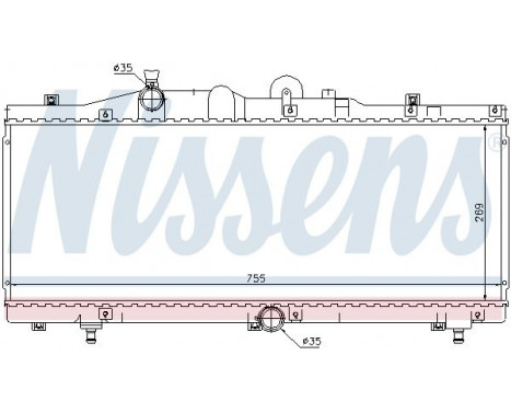 Radiator, engine cooling 61671 Nissens, Image 5