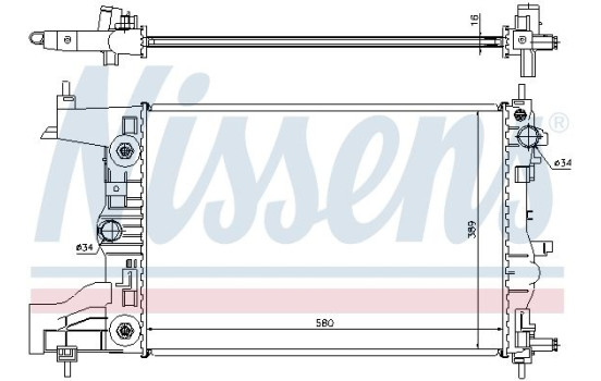 Radiator, engine cooling 61677 Nissens, Image 2