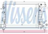 Radiator, engine cooling 61678 Nissens