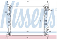 Radiator, engine cooling 61679 Nissens