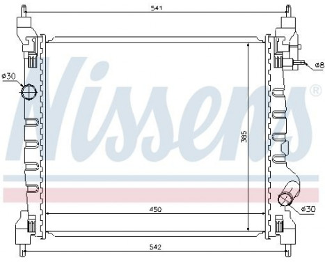 Radiator, engine cooling 61679 Nissens, Image 2