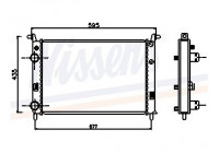 Radiator, engine cooling 61682 Nissens