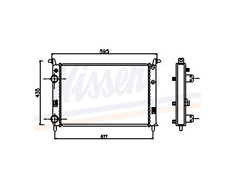 Radiator, engine cooling 61682 Nissens