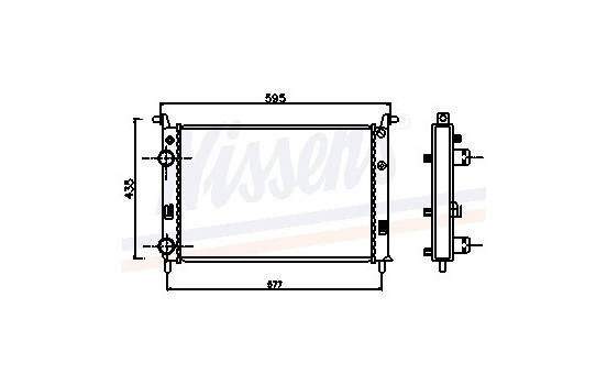 Radiator, engine cooling 61682 Nissens