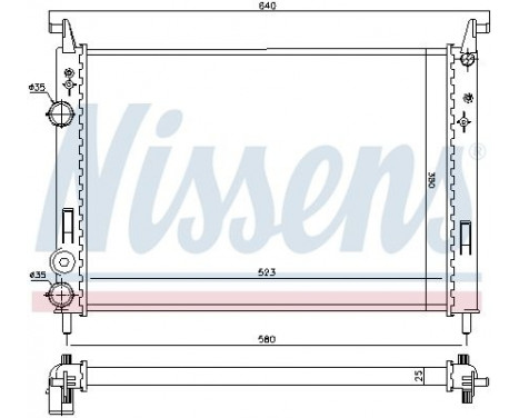 Radiator, engine cooling 61682 Nissens, Image 2