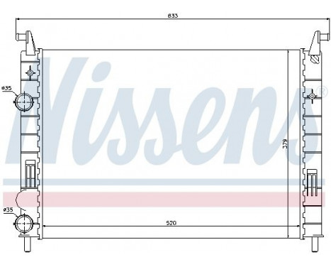 Radiator, engine cooling 61683 Nissens, Image 2