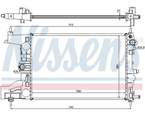 Radiator, engine cooling 616903 Nissens