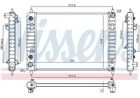 Radiator, engine cooling 616907 Nissens
