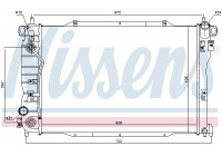 Radiator, engine cooling 616908 Nissens