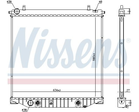 Radiator, engine cooling 616909 Nissens