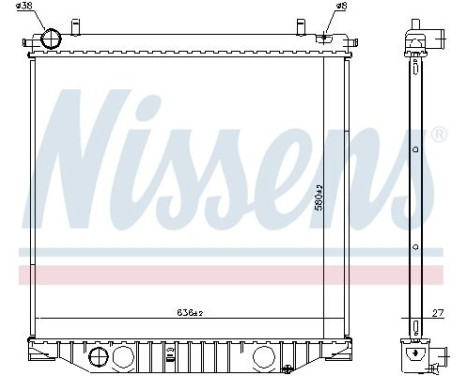 Radiator, engine cooling 616912 Nissens