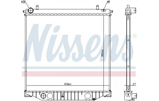 Radiator, engine cooling 616912 Nissens