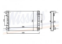 Radiator, engine cooling 61692 Nissens