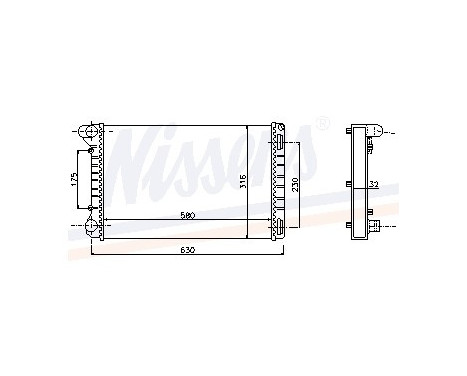 Radiator, engine cooling 61692 Nissens